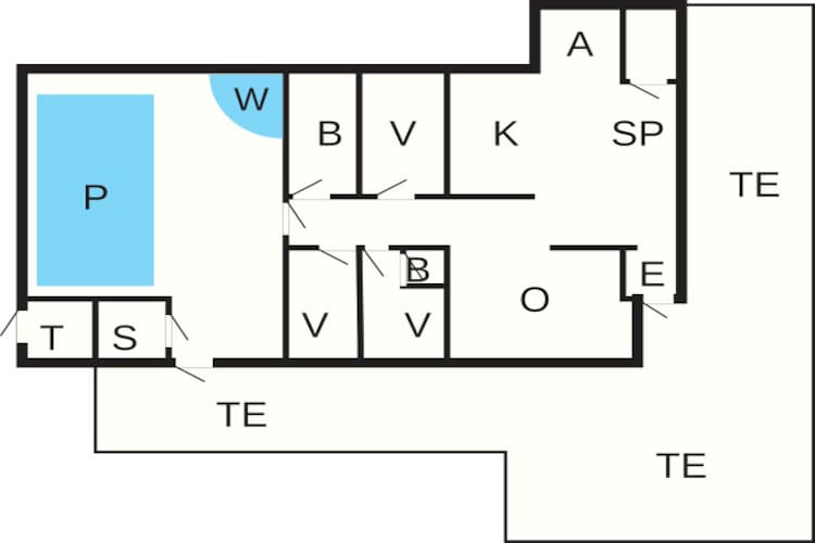 8 persoons vakantie huis in Læsø-Plattegrond