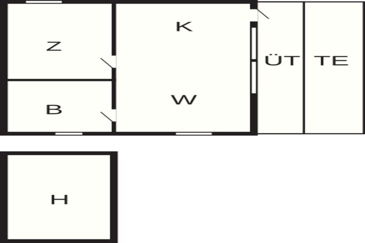 4 person holiday home in Folkestad-Floor plan