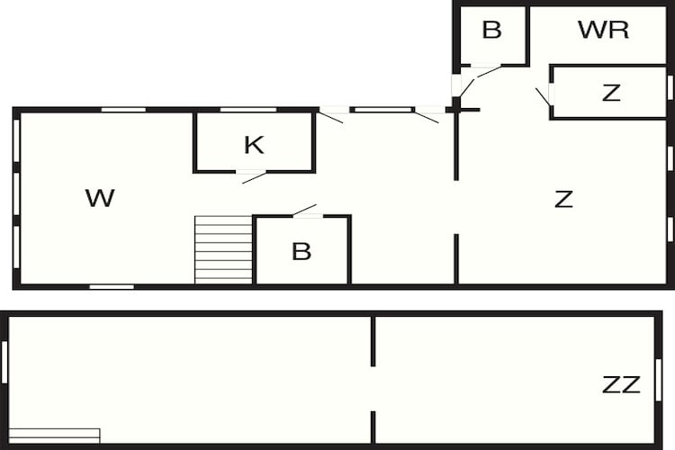 8 Personen Ferienhaus in Hasle - Grundriss