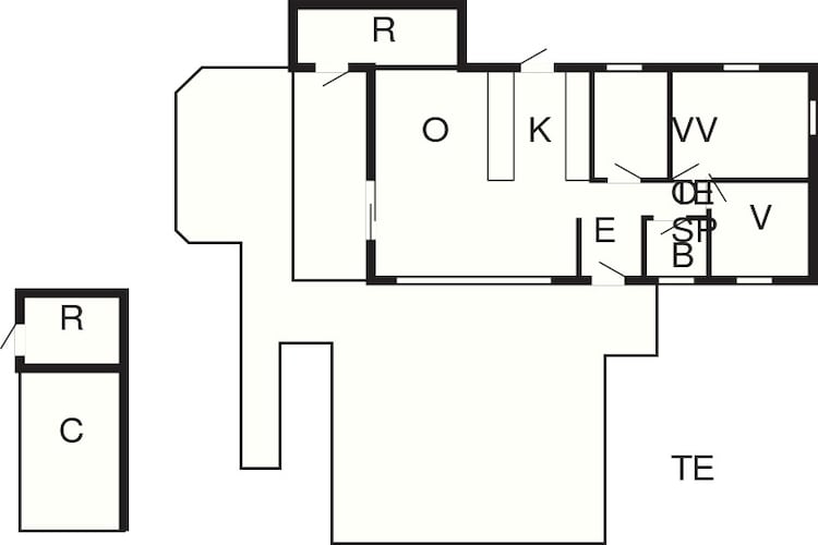 6 persoons vakantie huis in Læsø-Plattegrond