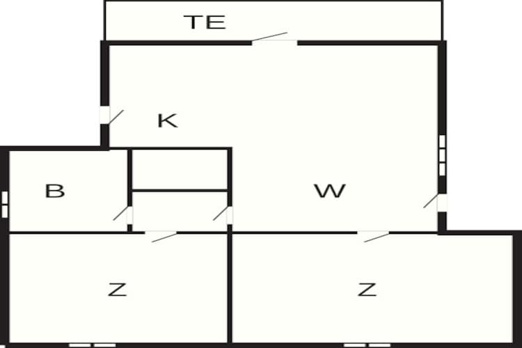 4 persoons vakantie huis in Knebel-Plattegrond