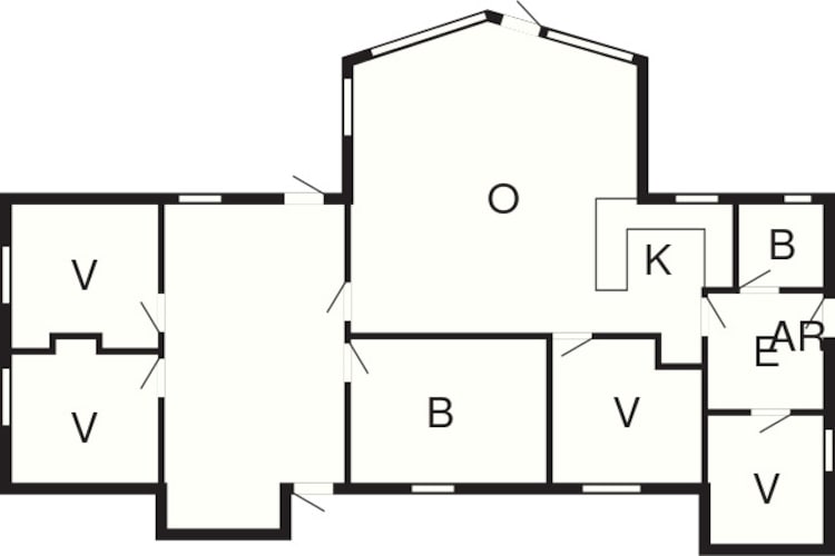 8 Personen Ferienhaus in Ansager - Grundriss