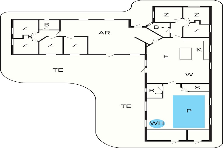 16 persoons vakantie huis in Væggerløse - Plattegrond