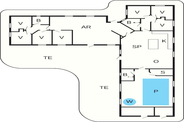 16 persoons vakantie huis in Væggerløse - Plattegrond