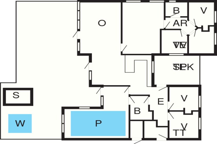 14 persoons vakantie huis in Idestrup-Plattegrond
