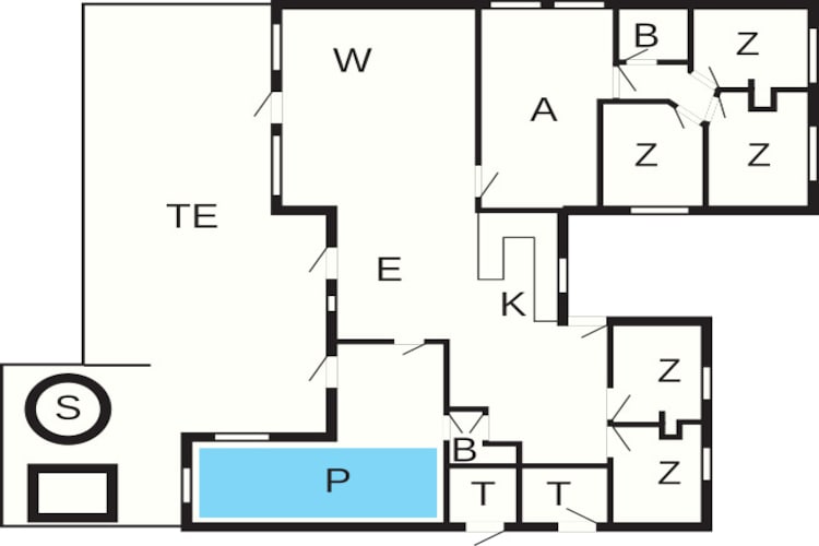 14 Personen Ferienhaus in Idestrup - Grundriss
