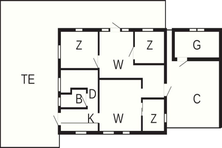 6 persoons vakantie huis in Karrebæksminde-Plattegrond