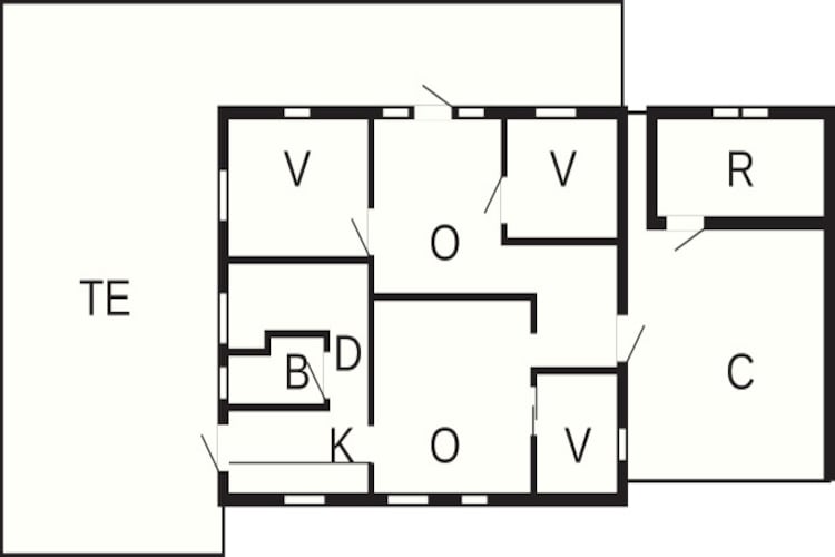 6 persoons vakantie huis in Karrebæksminde-Plattegrond