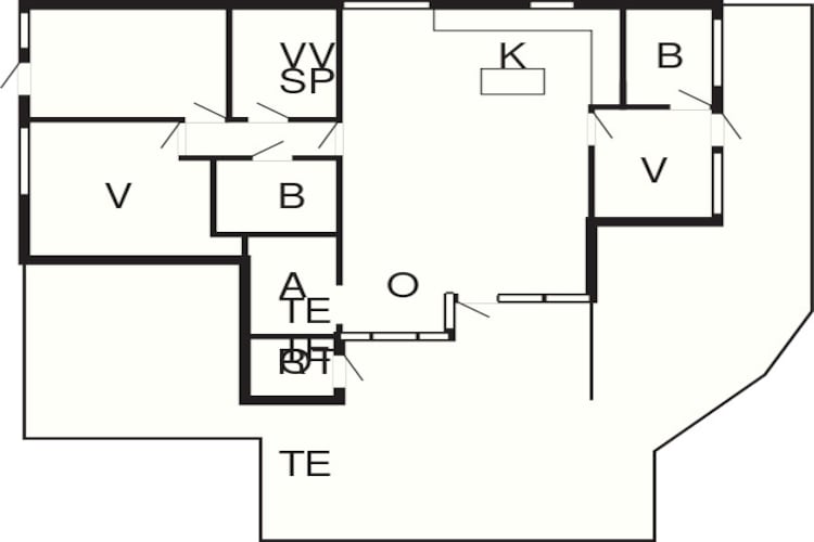 Maison de vacances pour 10 a Stege-Plan d'étage