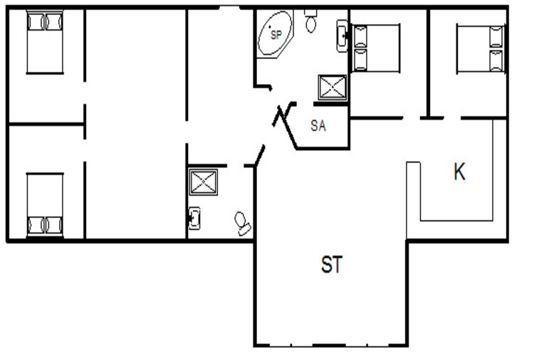 8 persoons vakantie huis in Fanø-Plattegrond