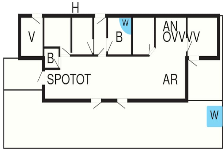 Maison de vacances pour 12 a Ansager-Plan d'étage