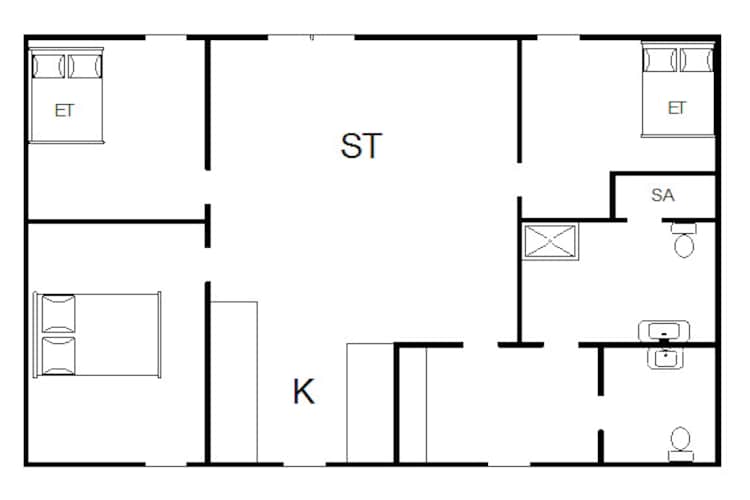 Maison de vacances pour 8 a Tarm - Plan