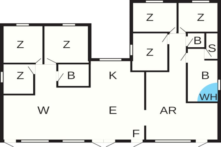 14 persoons vakantie huis in Hadsund-Plattegrond