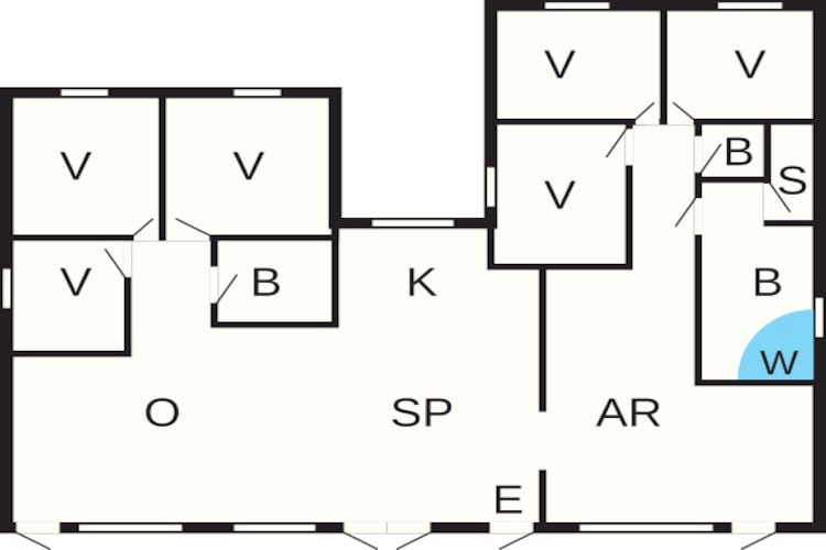 14 persoons vakantie huis in Hadsund-Plattegrond