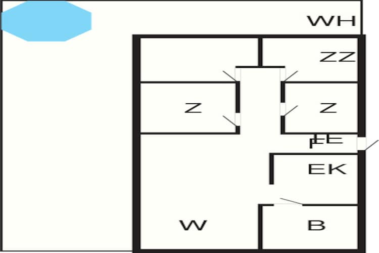 Maison de vacances pour 6 a Bjert - Plan