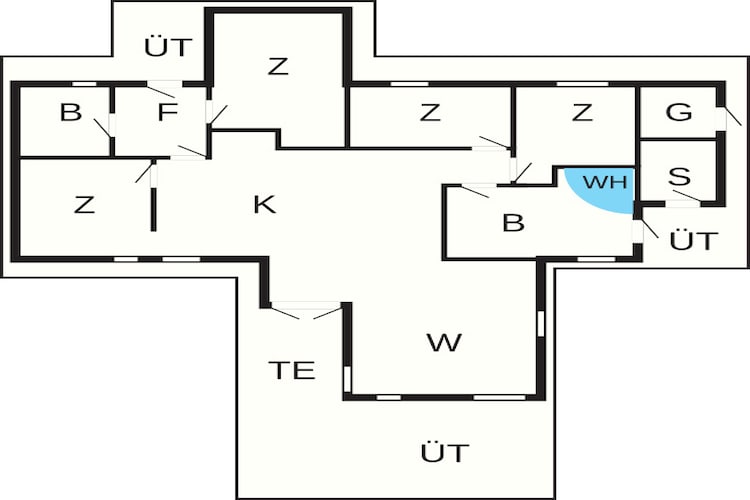 12 person holiday home in Millinge-Floor plan
