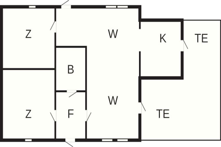 6 persoons vakantie huis in Væggerløse-Plattegrond