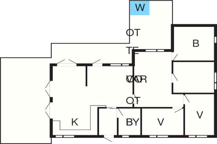 8 persoons vakantie huis in Væggerløse-Plattegrond