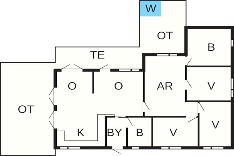 8 persoons vakantie huis in Væggerløse-Plattegrond