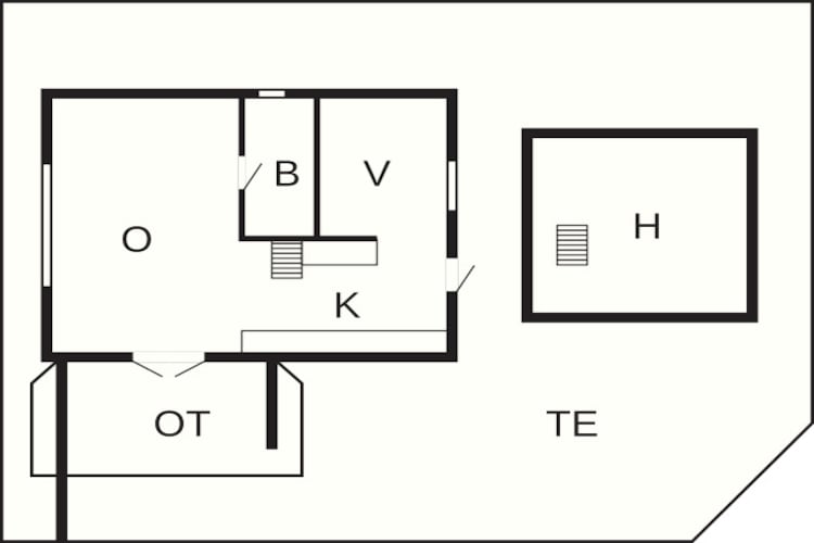 Maison de vacances pour 4 a Karrebæksminde - Plan