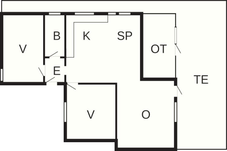 Maison de vacances pour 6 a Jægerspris - Plan