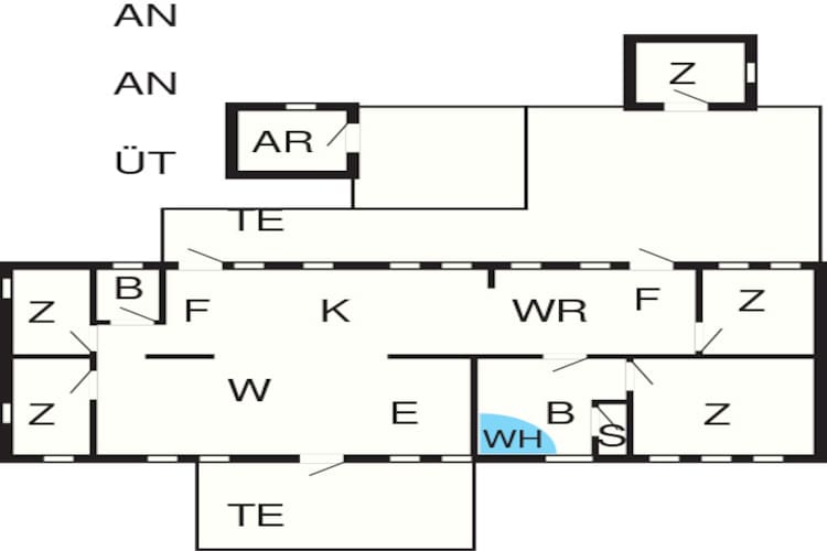 10 persoons vakantie huis in Hadsund-Plattegrond