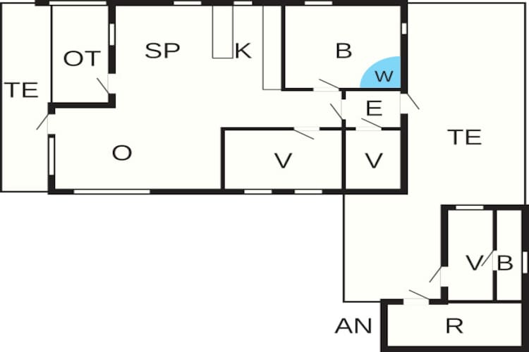 8 person holiday home in Hals - Floor plan