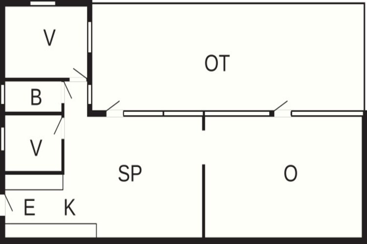 Maison de vacances pour 4 a Jægerspris - Plan