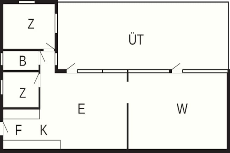 Maison de vacances pour 4 a Jægerspris - Plan