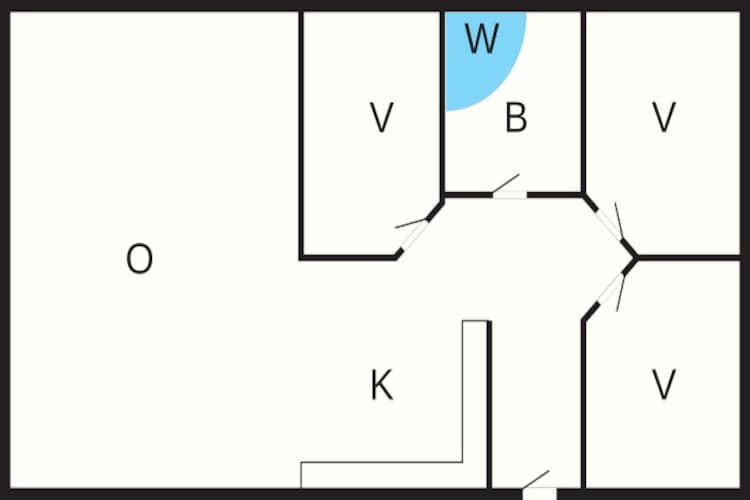 6 persoons vakantie huis in Nykøbing Sj-Plattegrond