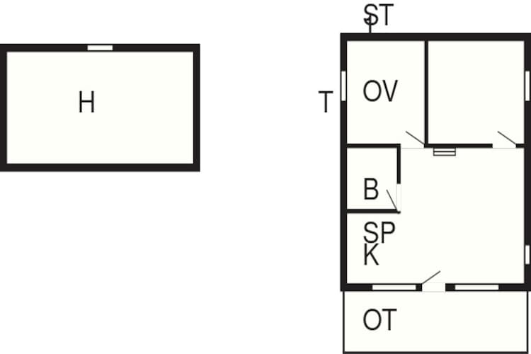6 person holiday home in Hovborg - Floor plan