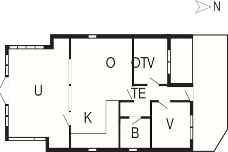 4 Personen Ferienhaus in Odder-Grundriss