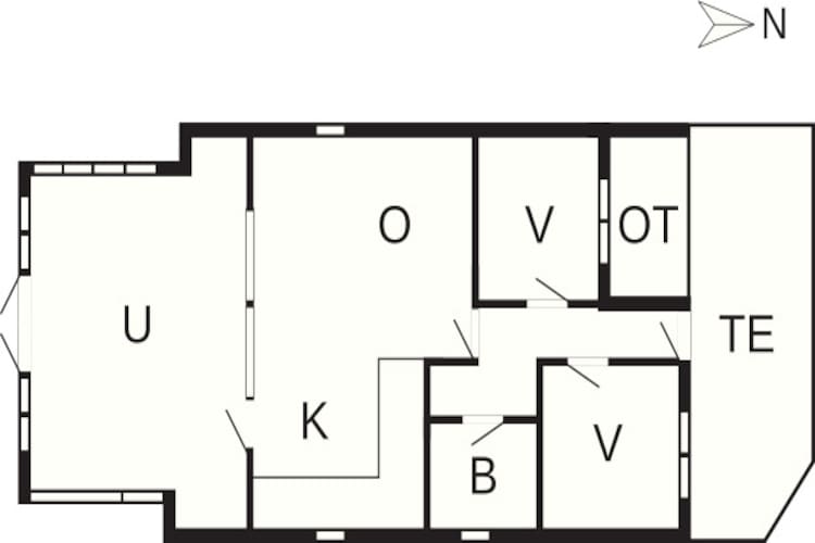 4 person holiday home in Odder - Floor plan