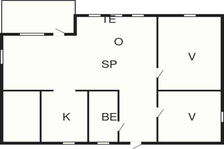 4 person holiday home in Heberg-Floor plan