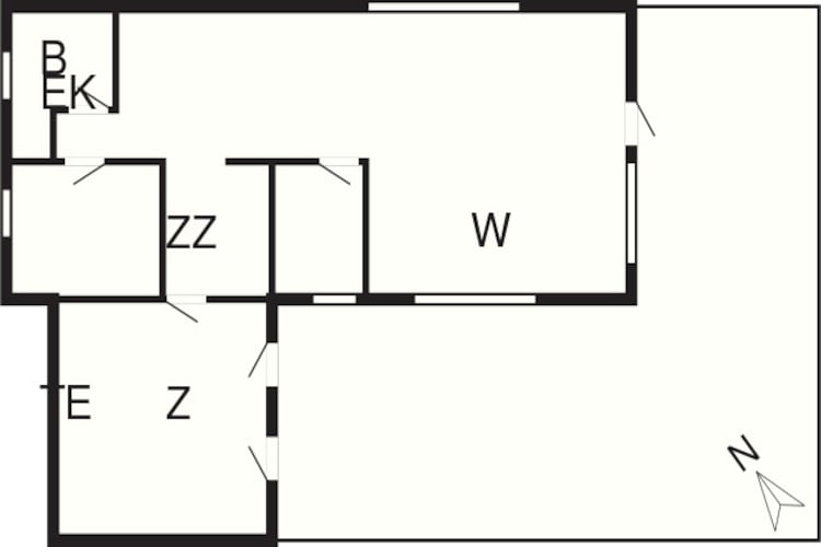 6 persoons vakantie huis in Jerup-Plattegrond