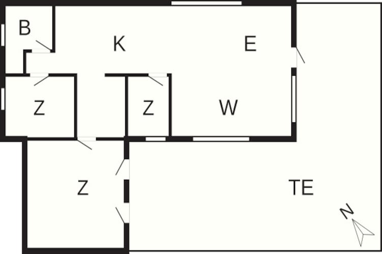 6 persoons vakantie huis in Jerup-Plattegrond