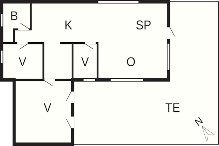 6 persoons vakantie huis in Jerup-Plattegrond