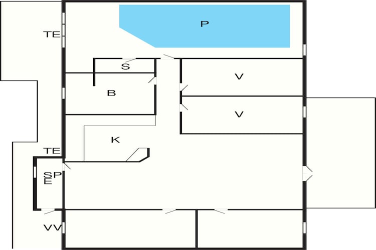 Maison de vacances pour 10 a Ørsted-Plan d'étage