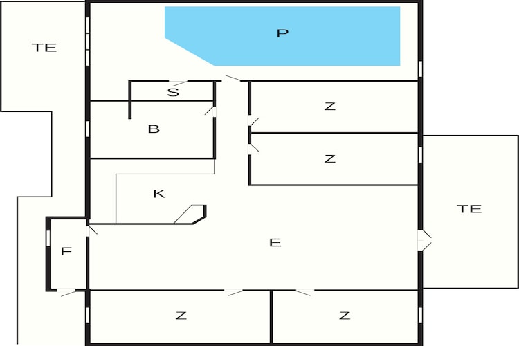 10 persoons vakantie huis in Ørsted-Plattegrond