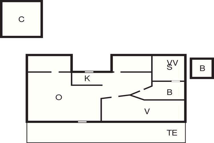 6 persoons vakantie huis in Blokhus-Plattegrond