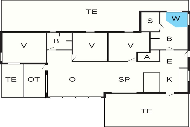 Maison de vacances pour 6 a Løkken - Plan