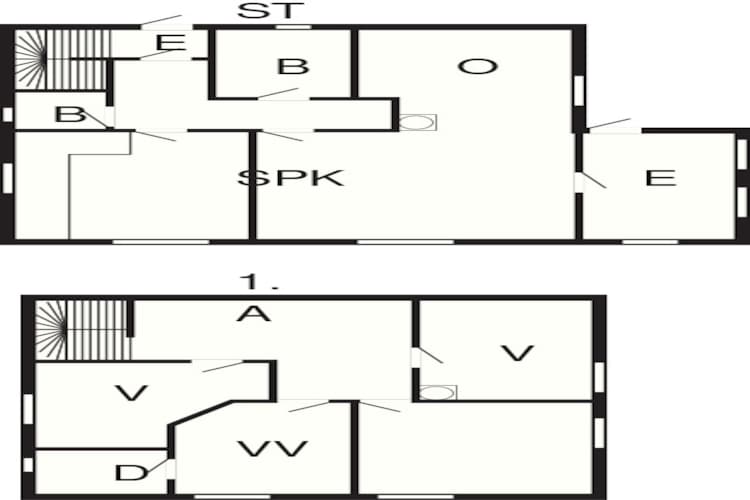 Maison de vacances pour 10 a Stordal-Plan d'étage