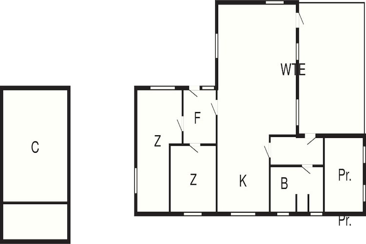Maison de vacances pour 4 a Oksbøl - Plan