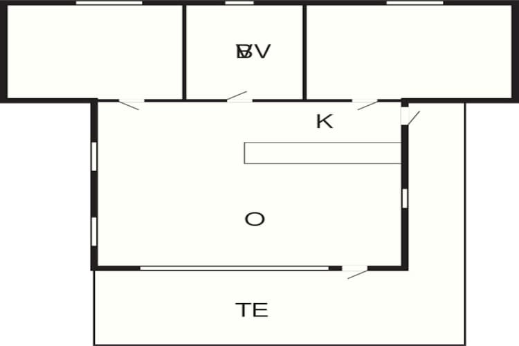 6 Personen Ferienhaus in Nibe - Grundriss