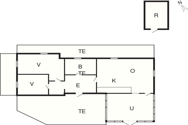 5 persoons vakantie huis in Glesborg-Plattegrond