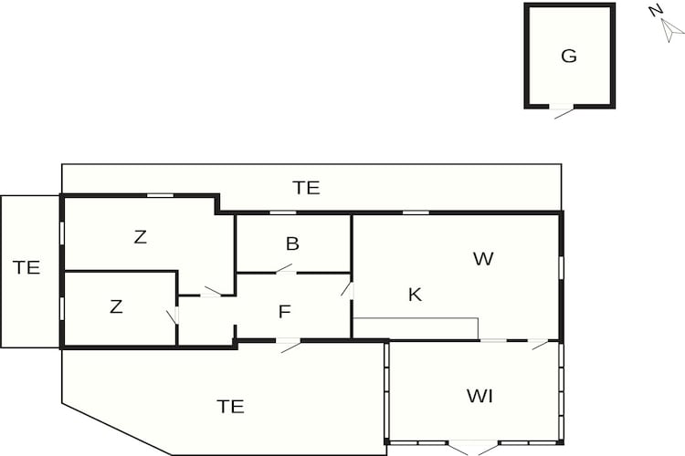 5 persoons vakantie huis in Glesborg-Plattegrond