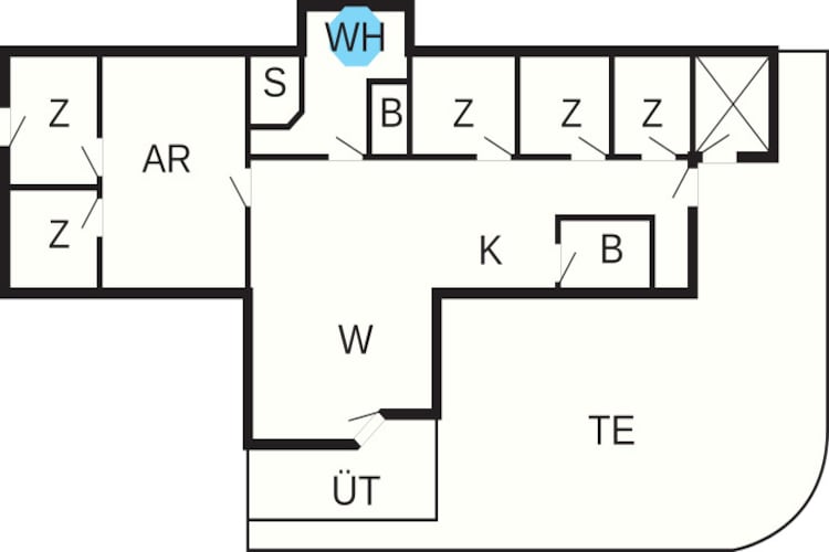 12 persoons vakantie huis in Ebeltoft-Plattegrond
