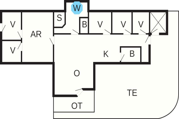 12 persoons vakantie huis in Ebeltoft-Plattegrond