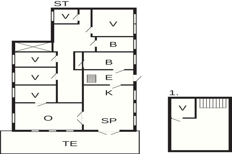 10 persoons vakantie huis in Thisted-Plattegrond
