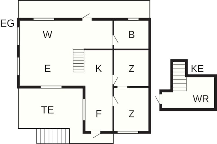 Rustig verblijf nabij het Orustbos-Plattegrond